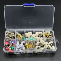 80 sztuk Dental Prophy szczotka do polerowania puchar Alumina nylonowa wełna tarcza filcowa 1